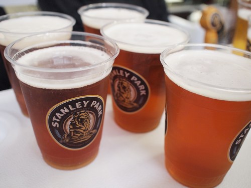 Stanley Park Brewery's 1897 Amber Ale at the lululemon PreWheeze event