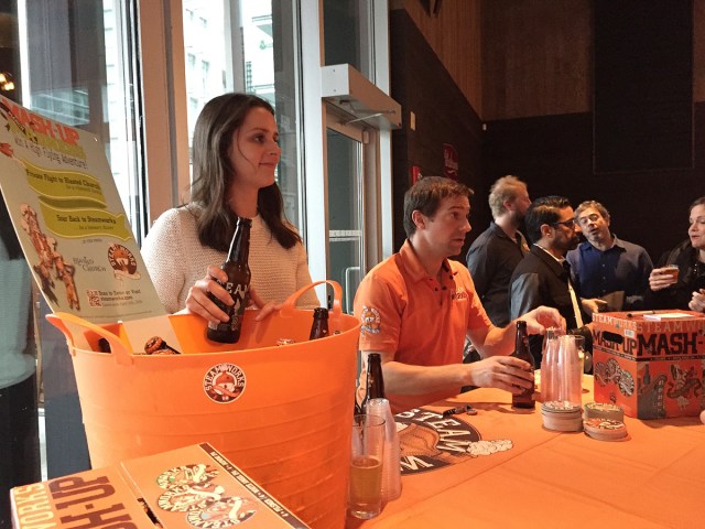 Steamworks Brewing tasting booth