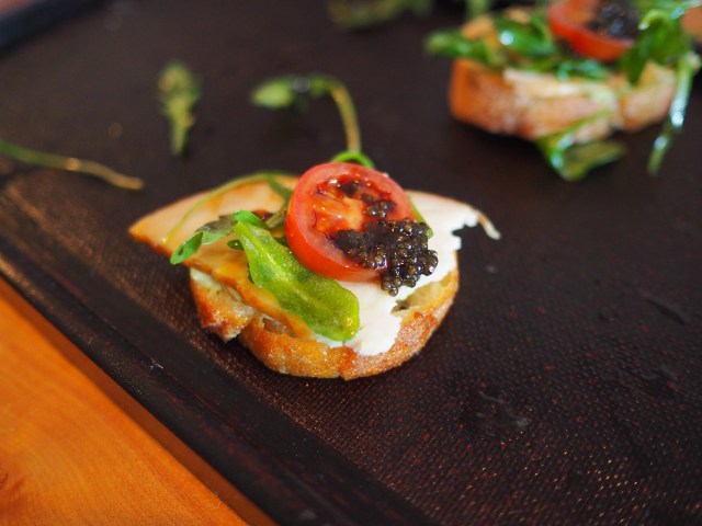 Acadian caviar appetizer