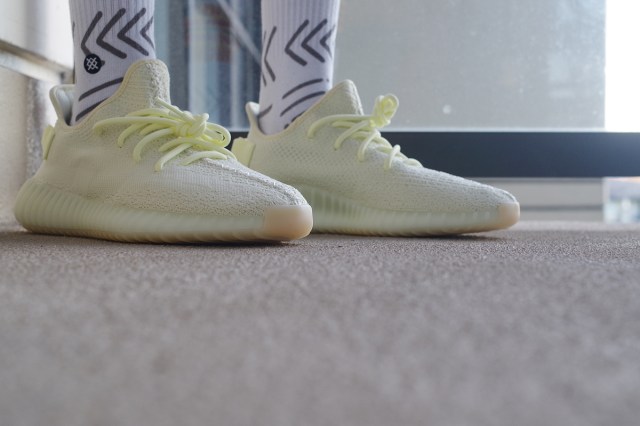 yeezy boost 350 v2 butter on feet