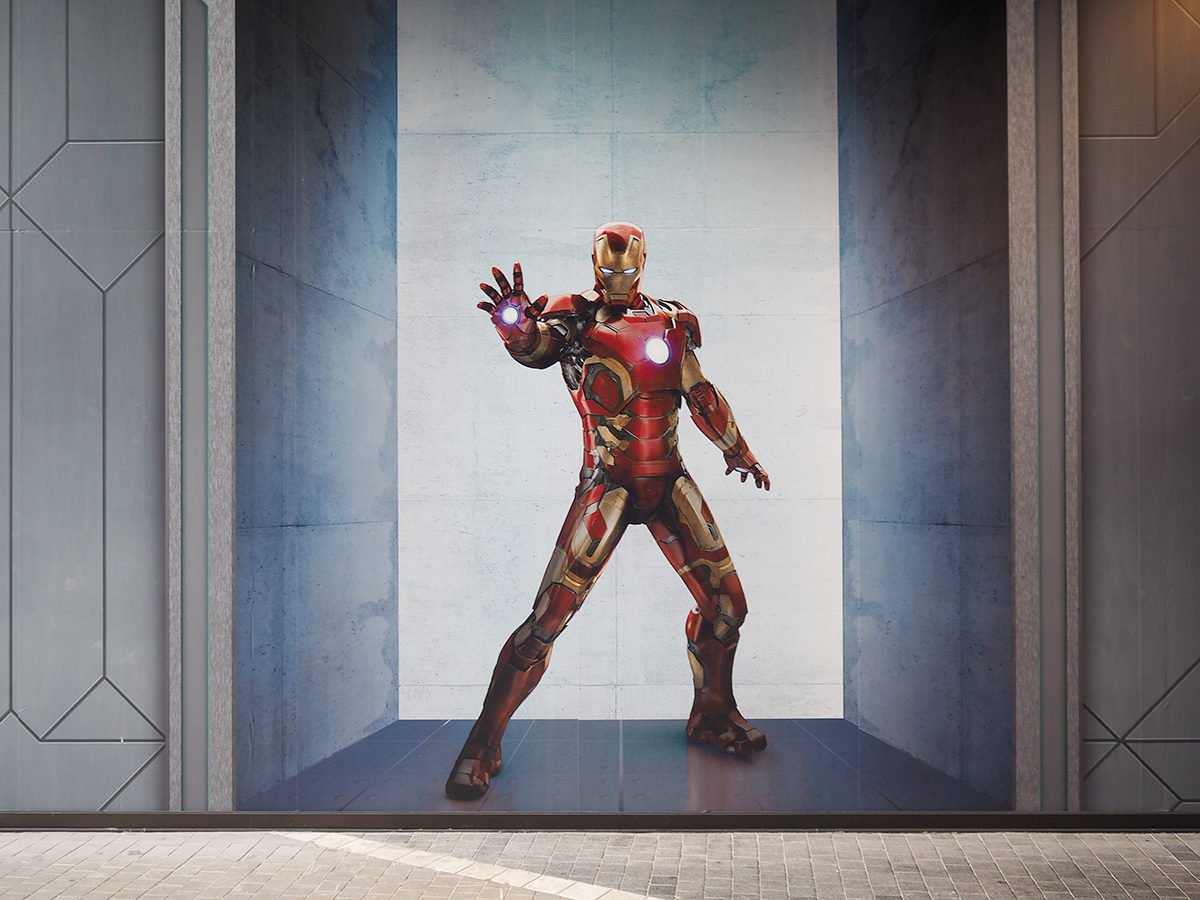 marvel avengers station iron man mural