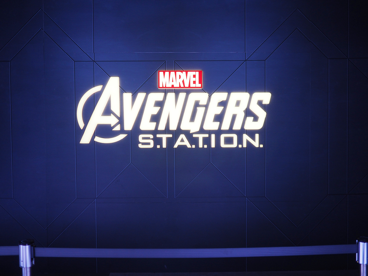 marvel avengers station sign